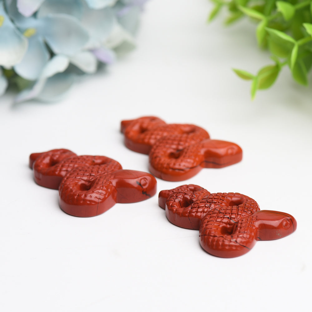 2.0" Red Jasper Snake Crystal Carving Bulk Wholesale  Wholesale Crystals