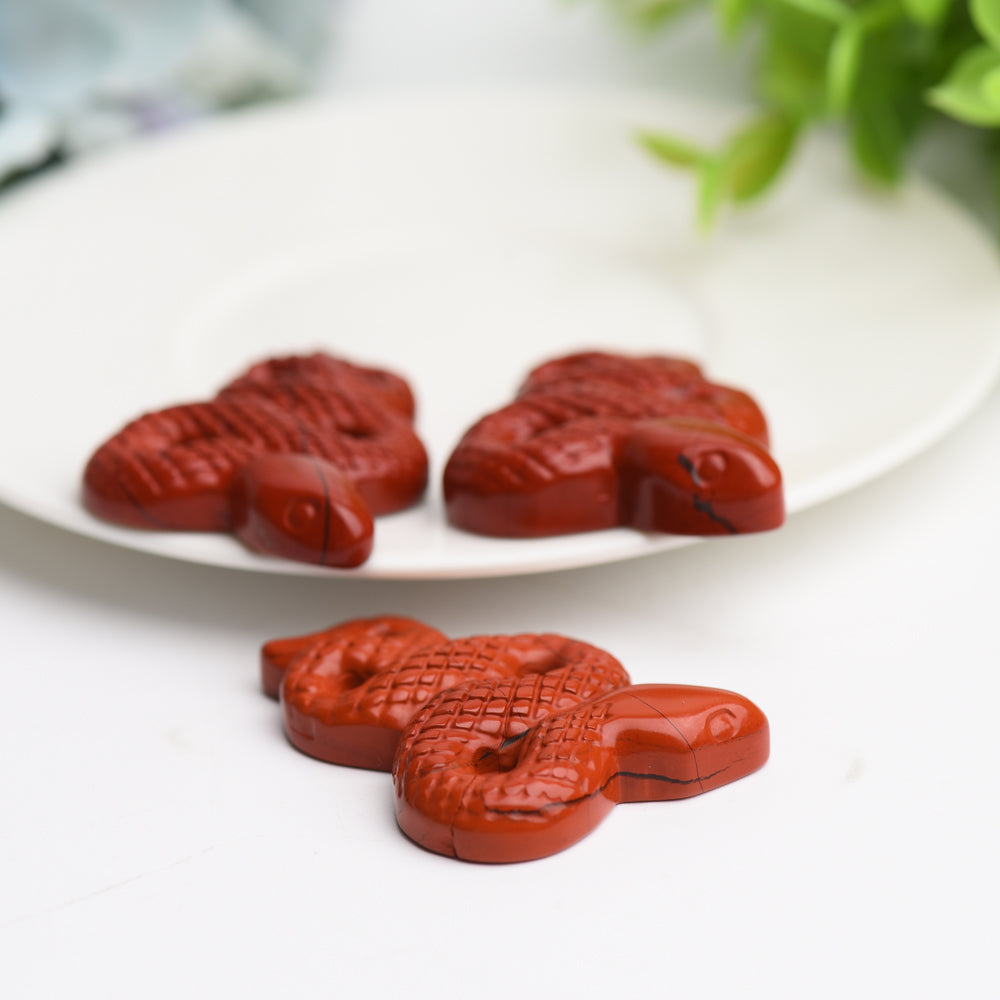 2.0" Red Jasper Snake Crystal Carving Bulk Wholesale  Wholesale Crystals