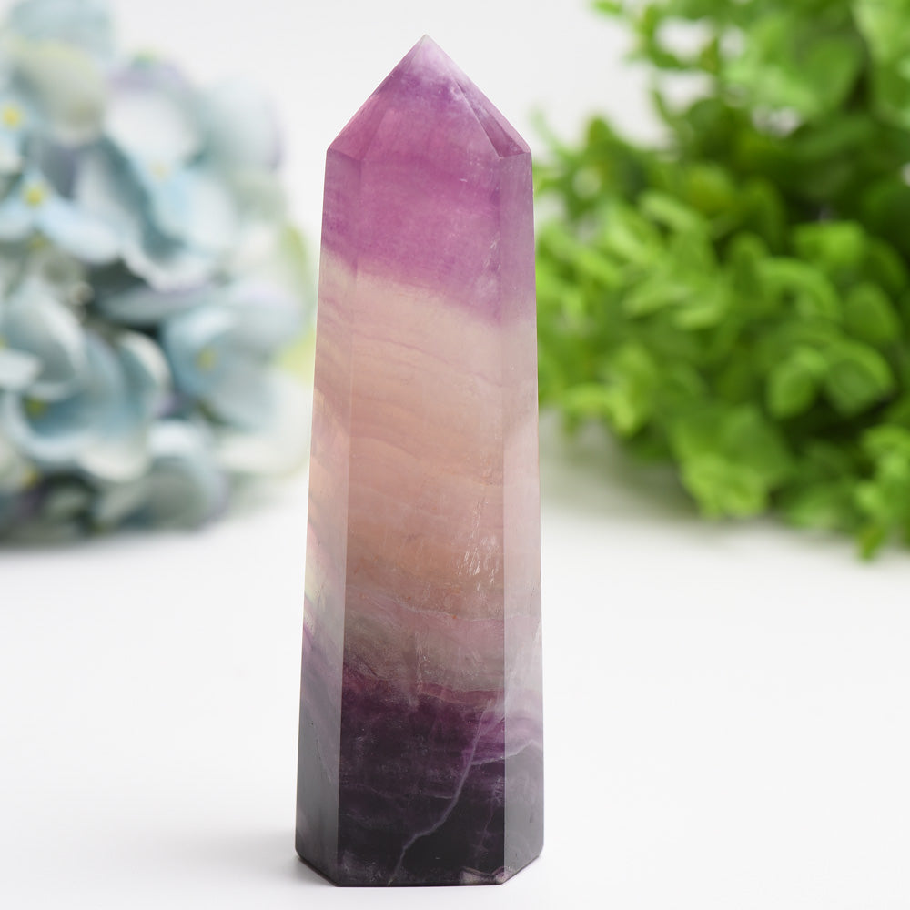 5.0"-8.0" Rainbow Fluorite Tower Bulk Wholesale  Wholesale Crystals
