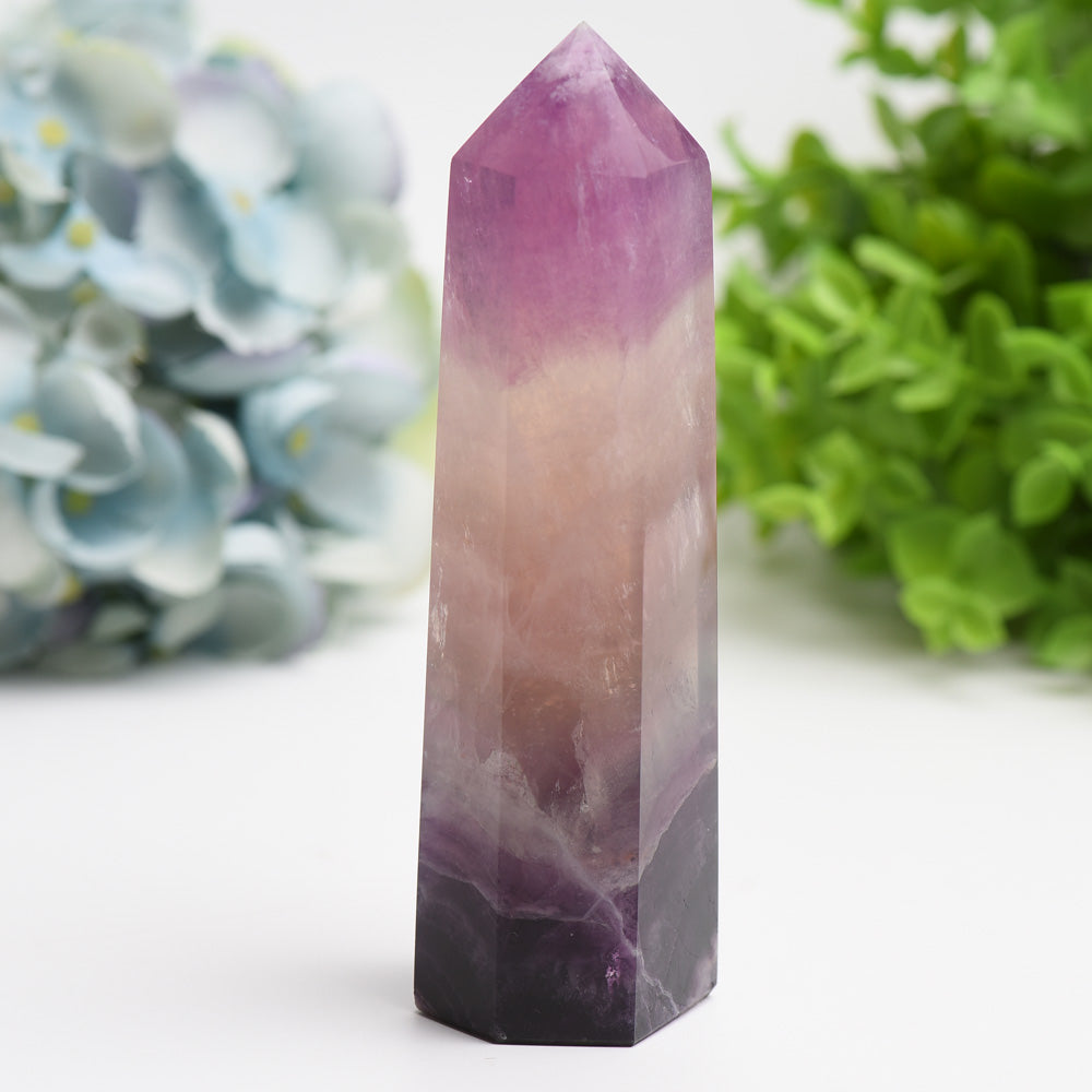 5.0"-8.0" Rainbow Fluorite Tower Bulk Wholesale  Wholesale Crystals