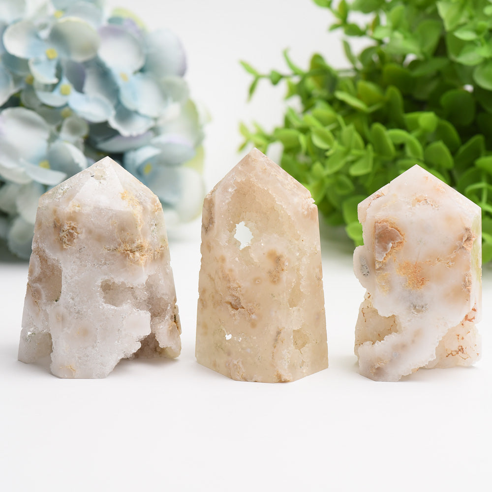 2.5"-4.5" Druzy Quartz Tower Bulk Wholesale  Wholesale Crystals