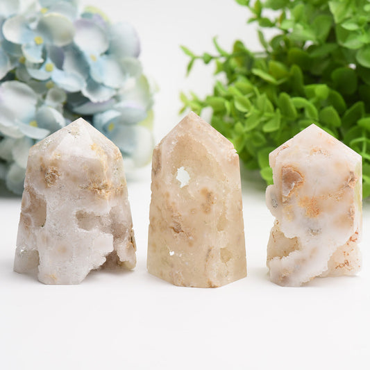 2.5"-4.5" Druzy Quartz Tower Bulk Wholesale  Wholesale Crystals