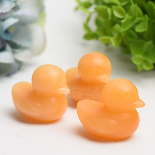 1.8" Orange Calcite Duck Crystal Carving Bulk Wholesale  Wholesale Crystals