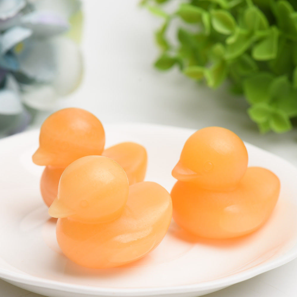 1.8" Orange Calcite Duck Crystal Carving Bulk Wholesale  Wholesale Crystals