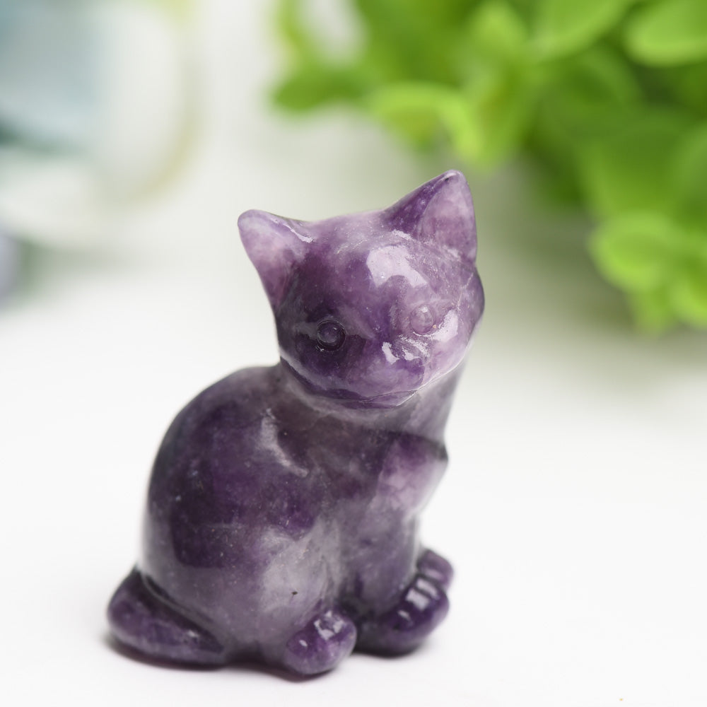 1.9" Mixed Crystal Cat Crystal Carving Bulk Wholesale  Wholesale Crystals
