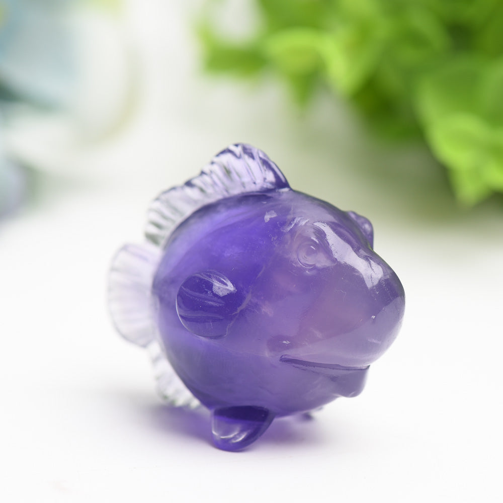 2.0" Fluorite Fish Crystal Carving Bulk Wholesale  Wholesale Crystals