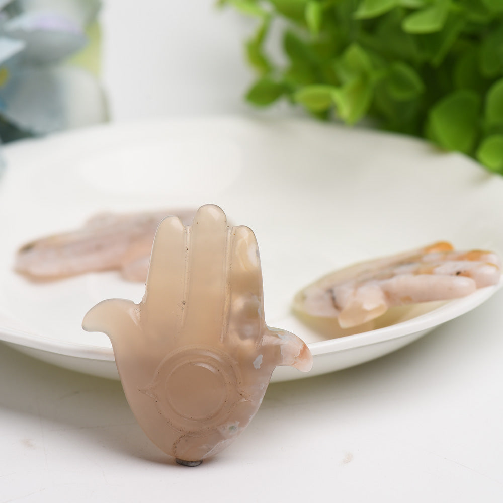 2.0" Flower Agate Hand Crystal Carving Bulk Wholesale  Wholesale Crystals