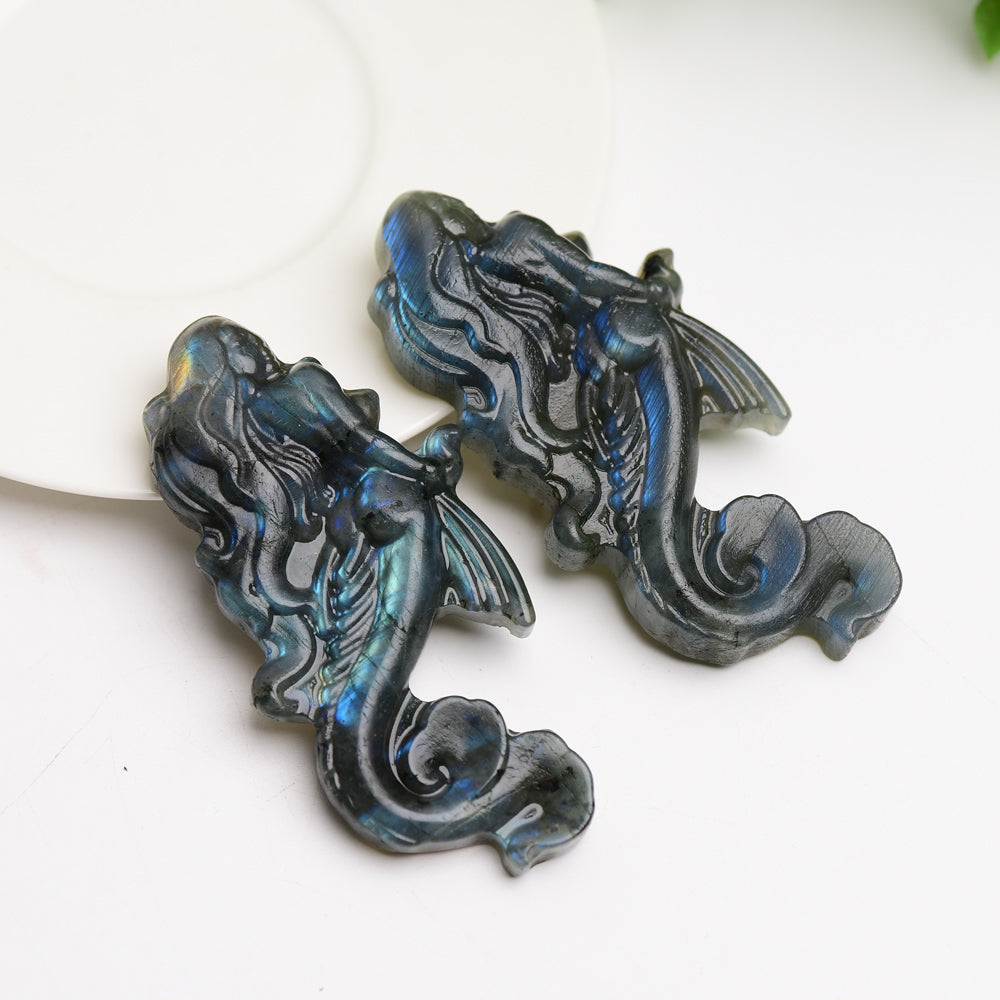 3.3" Labradorite Mermaid Crystal Carving Bulk Wholesale  Wholesale Crystals