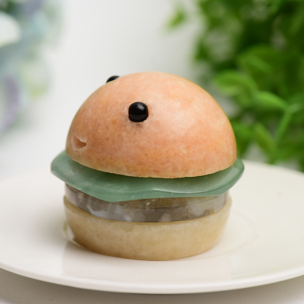 2.0" Clacite Green Aventurine Hamburger Carving Bulk Wholesale  Wholesale Crystals