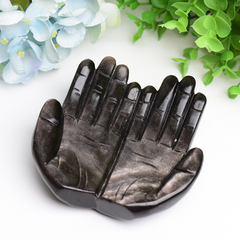 4.2" Mixed Crytsal Buddha Hand Crystal Carving  Wholesale Crystals