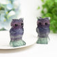 2.4" Rainbow Fluorite Owl Carving Bulk Wholesale  Wholesale Crystals