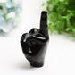 4.0" Black Obsidian Middle Finger Crystal Carving Bulk Wholesale  Wholesale Crystals