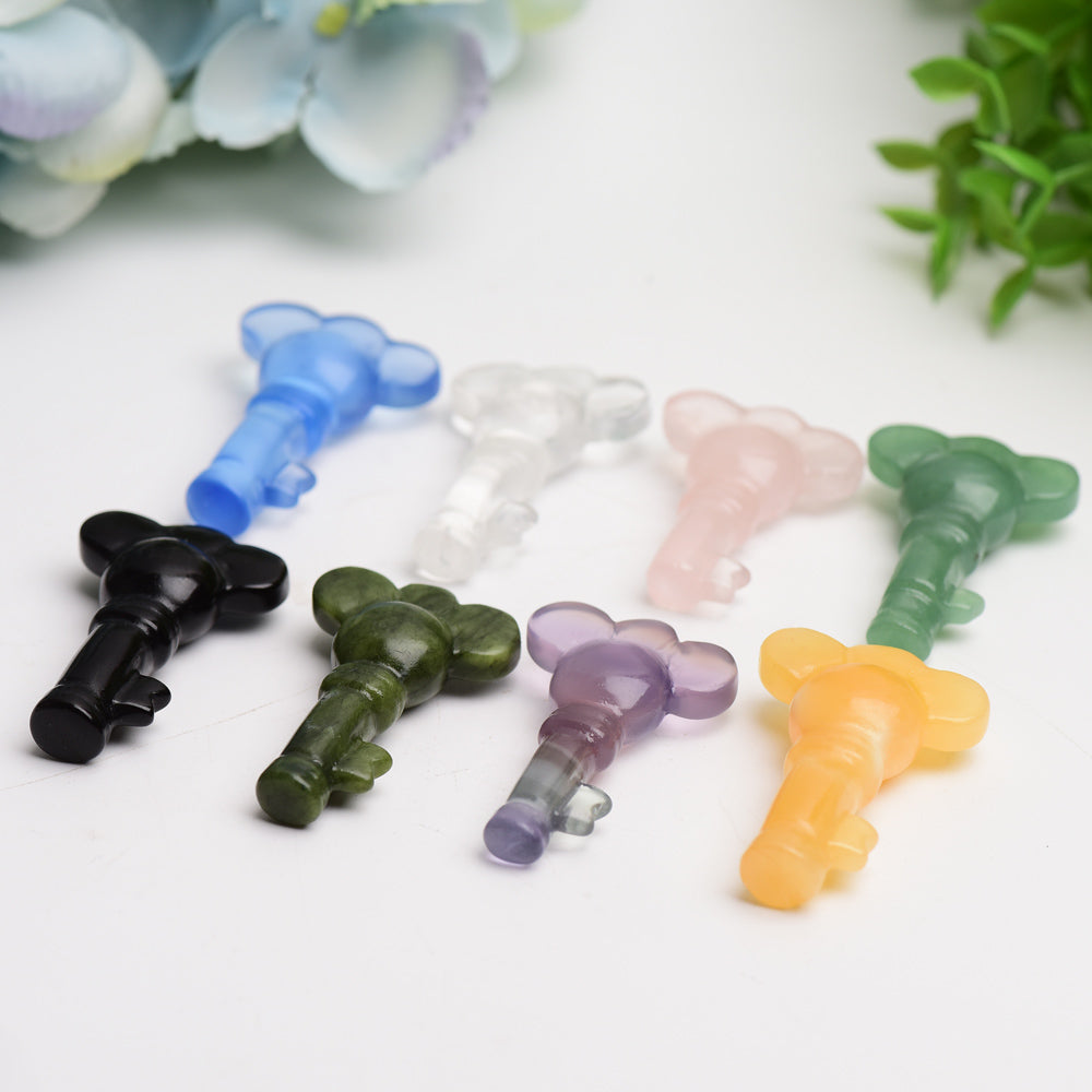 2.0" Mixed Crystal Carving Key Bulk Wholesale  Wholesale Crystals