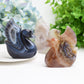 3.0" Druzy Agate Swan Animal Crystal Carving  Wholesale Crystals