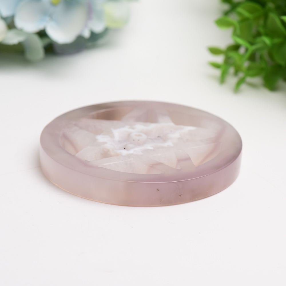 3.8" Druzy Agate Pentagram Star Crystal Carving Bulk Wholesale  Wholesale Crystals