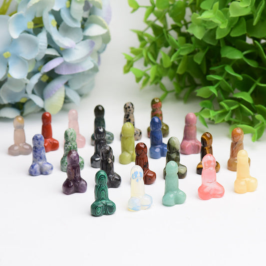 1.1" Mixed Crystal Mini Penis Crystal Carving Bulk Wholesale  Wholesale Crystals