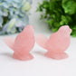 3.5" Rose Quartz Bird Crystal Carving Bulk Wholesale  Wholesale Crystals