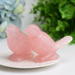3.5" Rose Quartz Bird Crystal Carving Bulk Wholesale  Wholesale Crystals