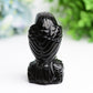 3.3" Black Obsidian Raven Bird Crystal Carving Free Form Bulk Wholesale  Wholesale Crystals