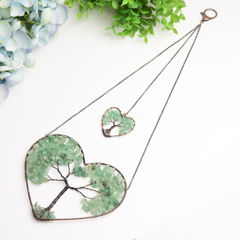 5.5" Heart Shape Chakra Crystal Hanging Ornament Bulk Wholesale  Wholesale Crystals