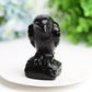 3.3" Black Obsidian Raven Bird Crystal Carving Free Form Bulk Wholesale  Wholesale Crystals
