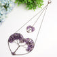 5.5" Heart Shape Chakra Crystal Hanging Ornament Bulk Wholesale  Wholesale Crystals