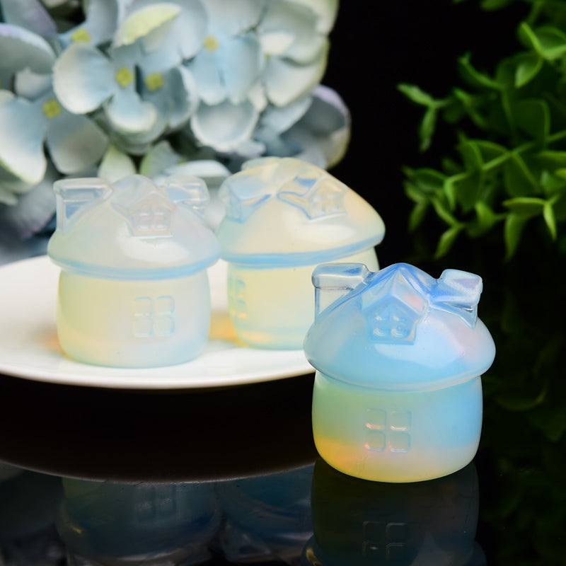 1.7" Opalite House Crystal Carving Bulk Wholesale  Wholesale Crystals