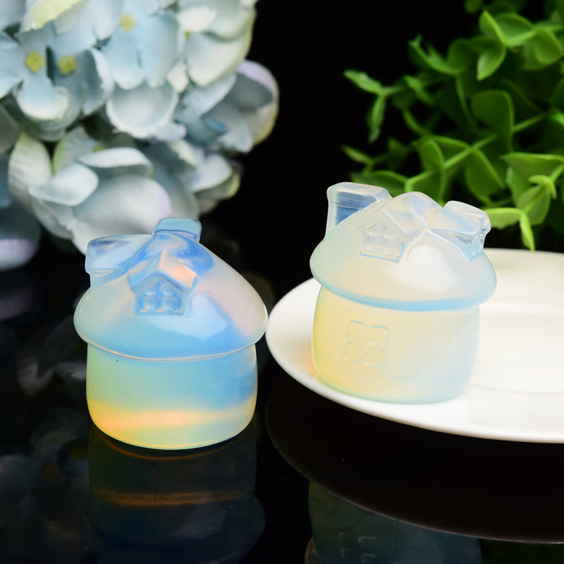 1.7" Opalite House Crystal Carving Bulk Wholesale  Wholesale Crystals