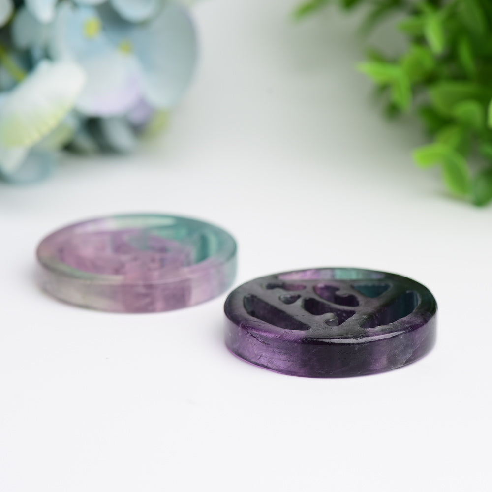 2.0" Rainbow Fluorite Horus Eye Crystal Carving Bulk Wholesale  Wholesale Crystals