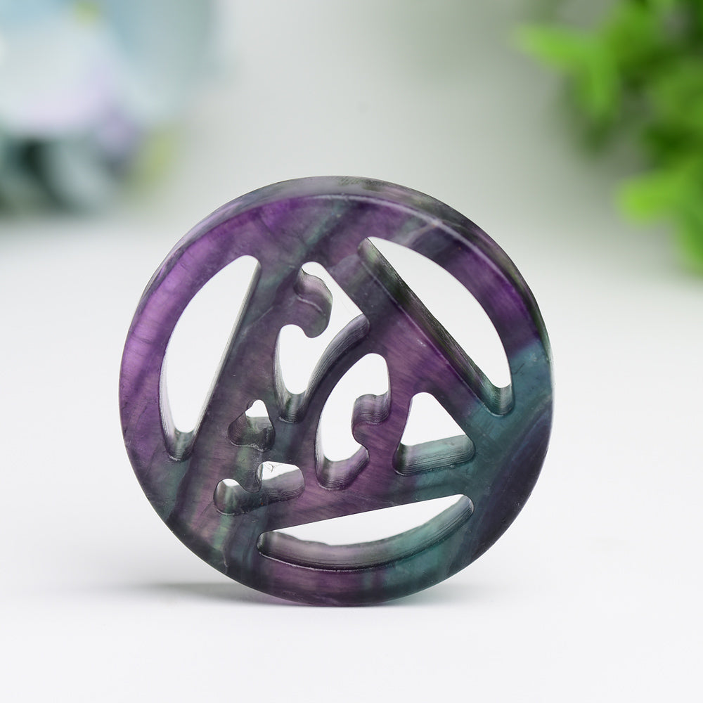 2.0" Rainbow Fluorite Horus Eye Crystal Carving Bulk Wholesale  Wholesale Crystals