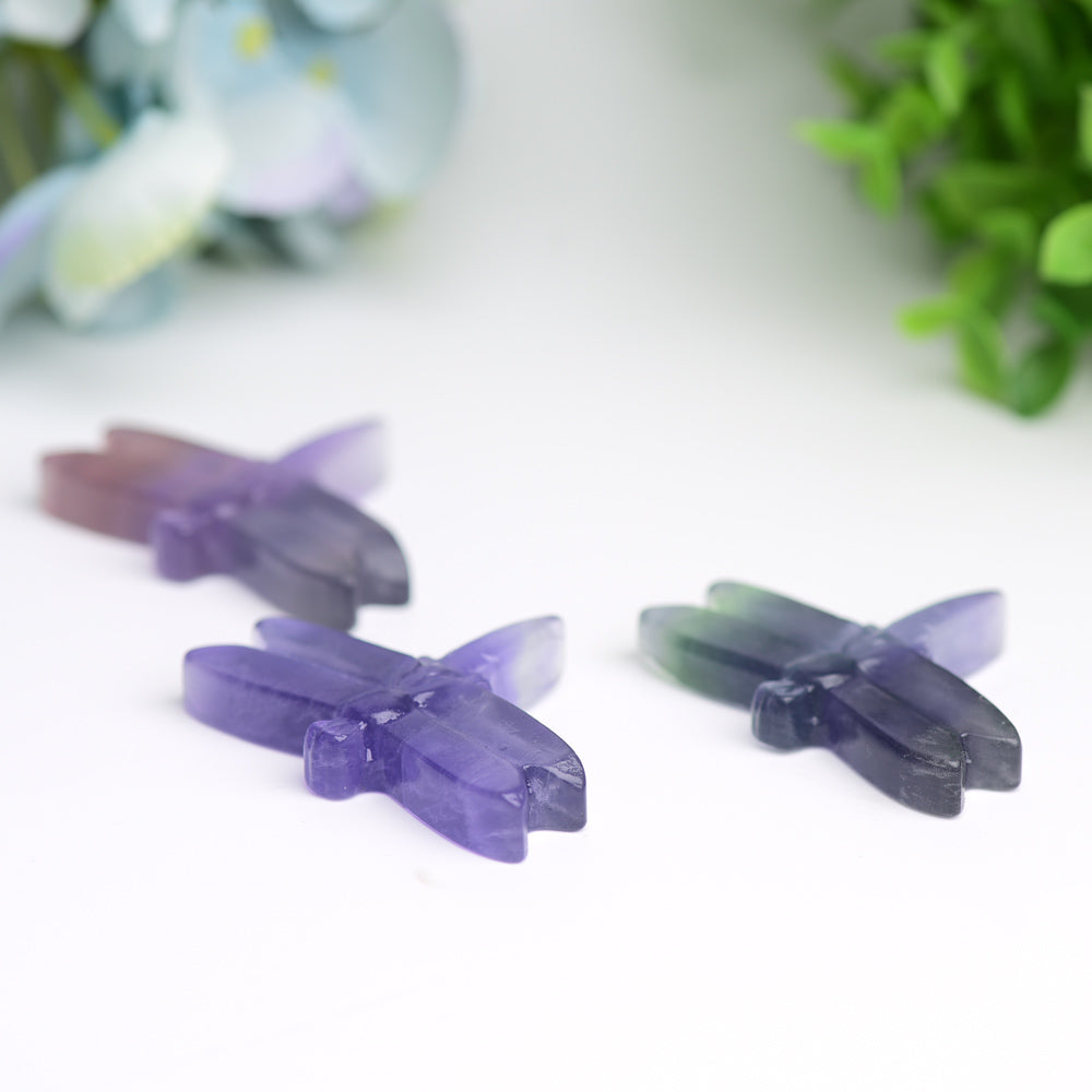 2.1" Fluorite Dragonfly Crystal Carving Bulk Wholesale  Wholesale Crystals