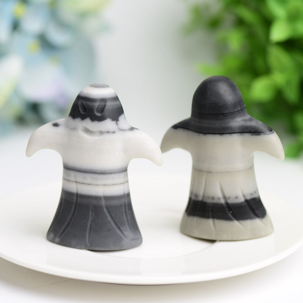 2.3" Taiji Stone Ghost Crystal Carving for Halloween Decor Bulk Wholesale  Wholesale Crystals
