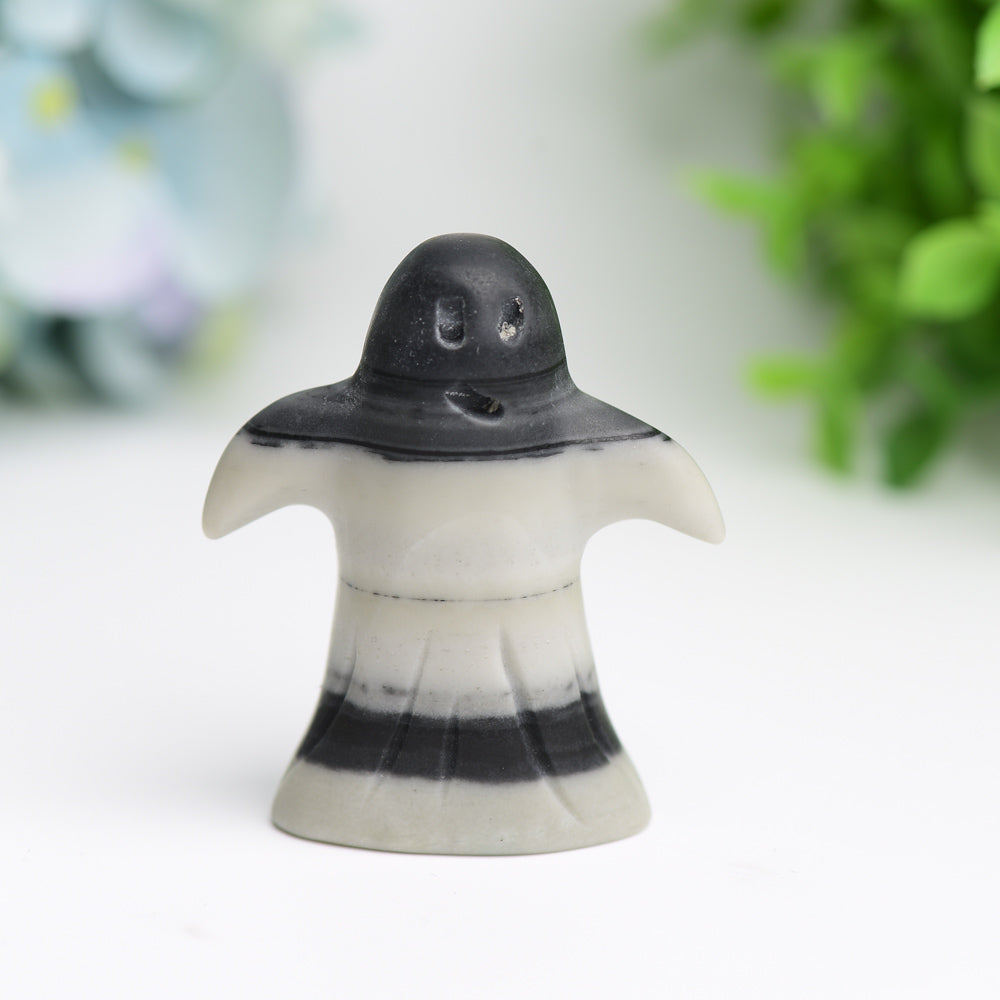 2.3" Taiji Stone Ghost Crystal Carving for Halloween Decor Bulk Wholesale  Wholesale Crystals