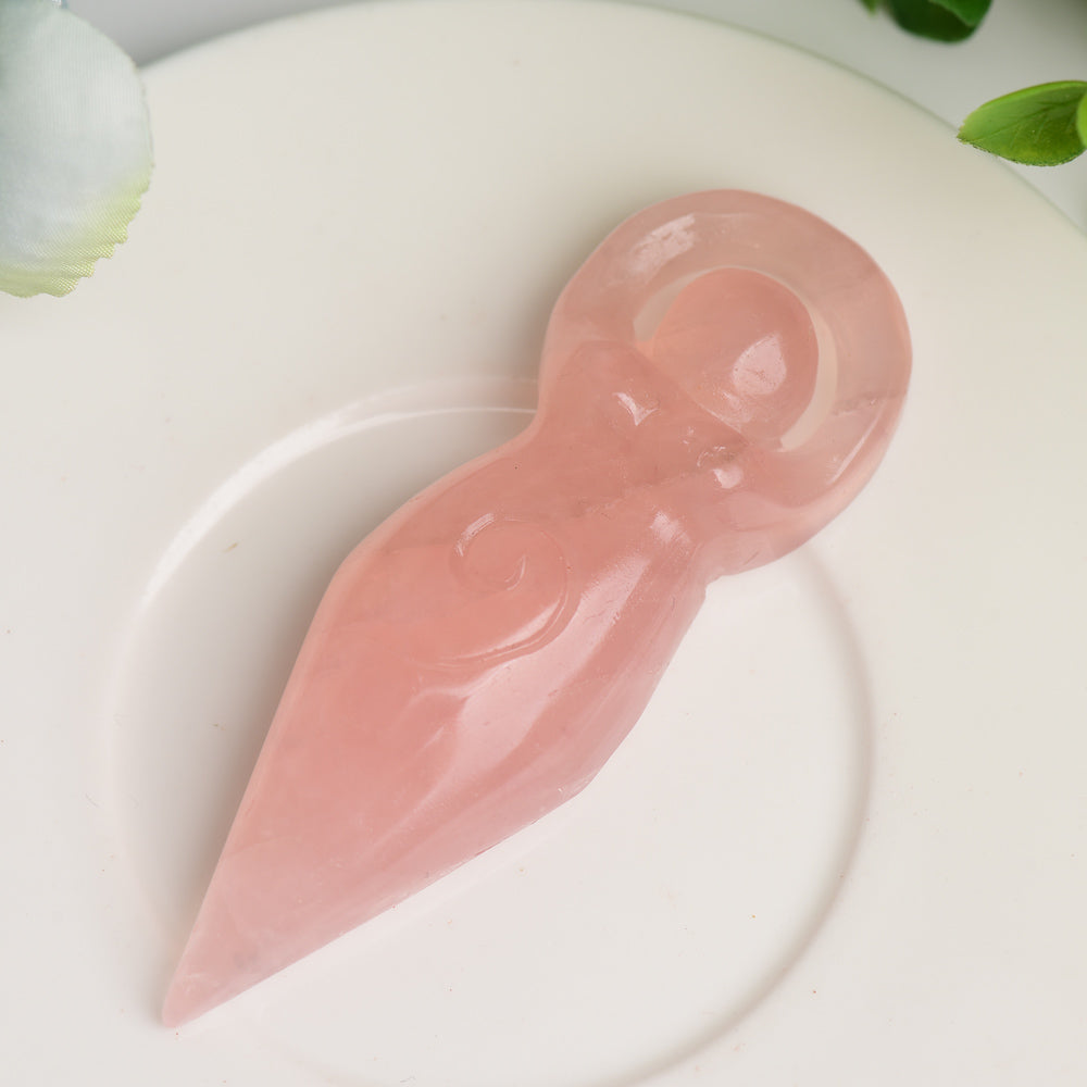 3.2" Mixed Crystal Flat Goddess Crystal Carving Bulk Wholesale  Wholesale Crystals