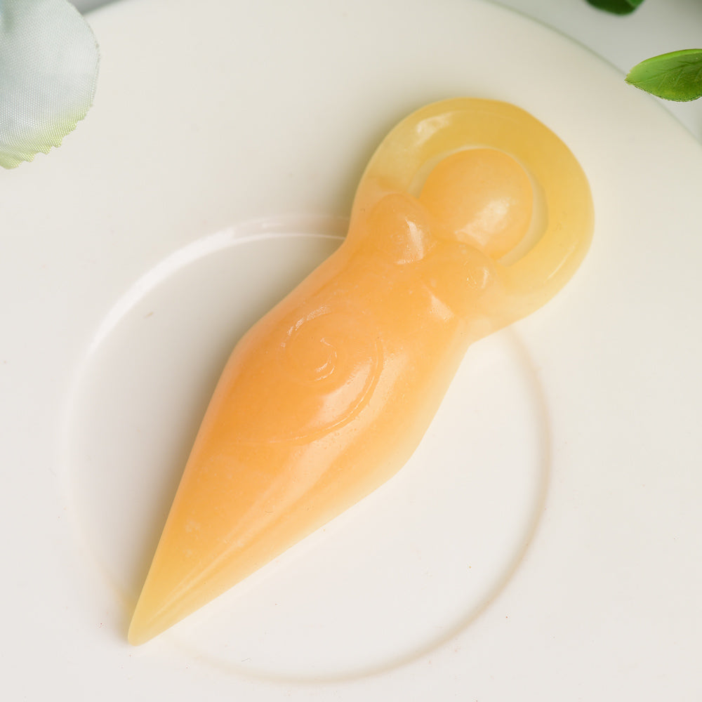 3.2" Mixed Crystal Flat Goddess Crystal Carving Bulk Wholesale  Wholesale Crystals