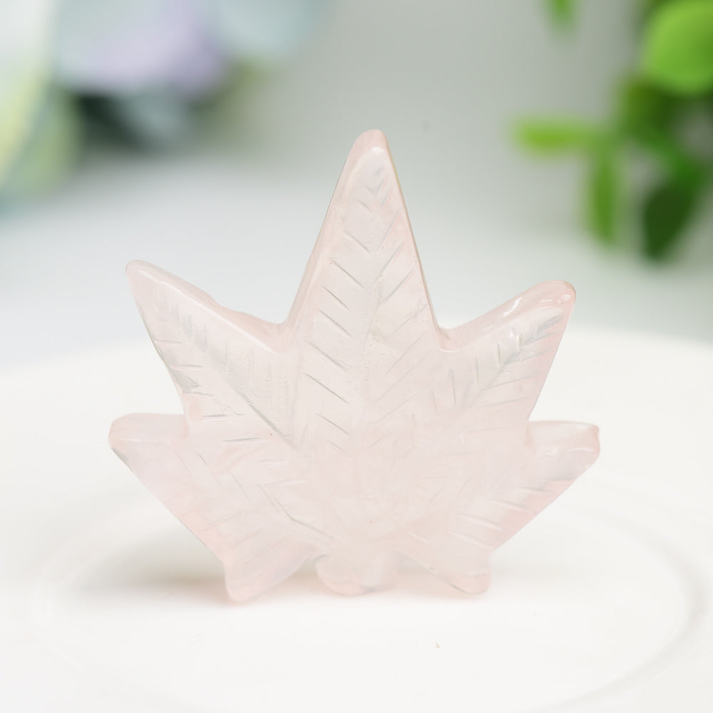 1.7" Mixed Crystal Maple Leaf Crystal Carving Bulk Wholesale  Wholesale Crystals