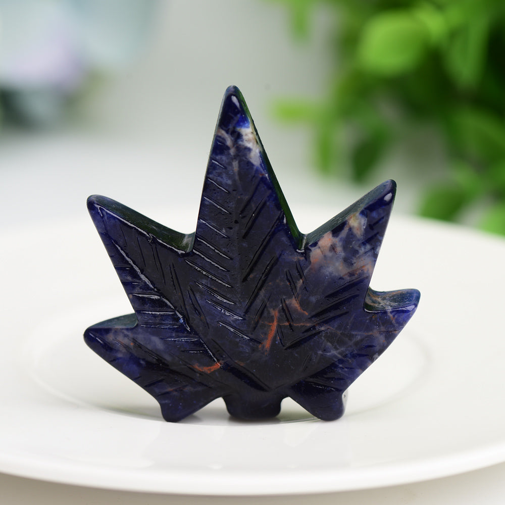 1.7" Mixed Crystal Maple Leaf Crystal Carving Bulk Wholesale  Wholesale Crystals