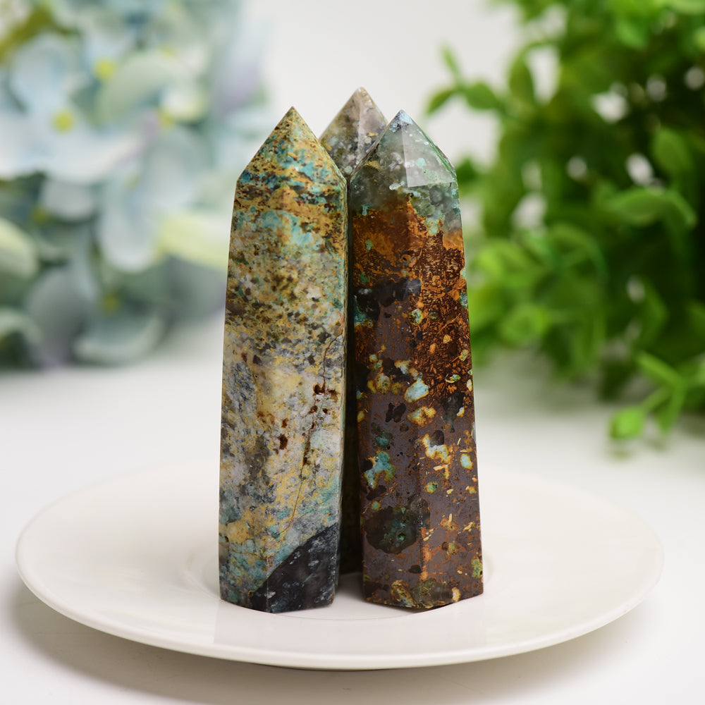 3.3"-4.0" Imperial Jasper Crystal Point Bulk Wholesale  Wholesale Crystals