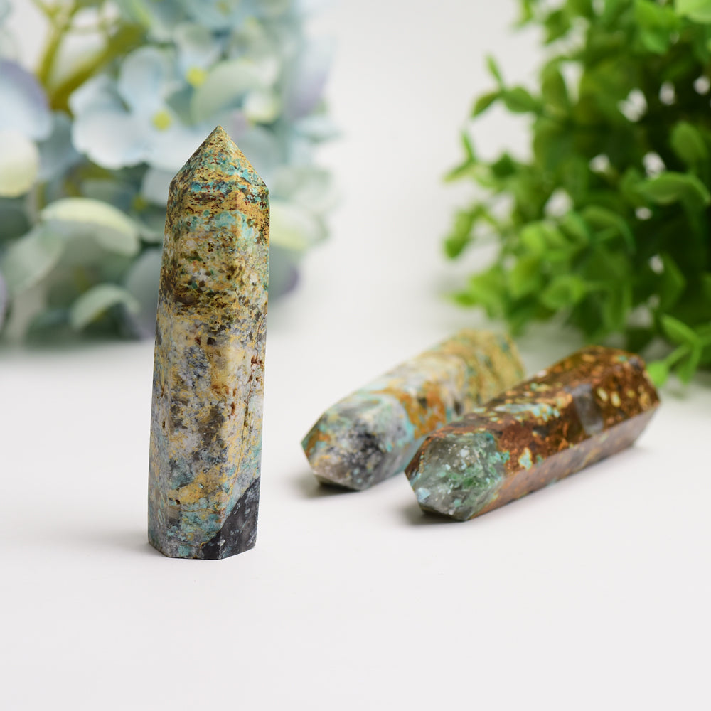 3.3"-4.0" Imperial Jasper Crystal Point Bulk Wholesale  Wholesale Crystals