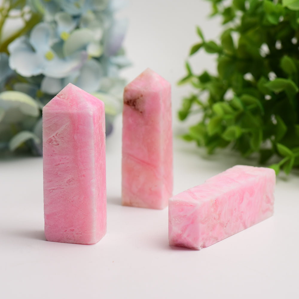 2.5"-3.5" Pink Aragonite Crystal Tower Bulk Wholesale  Wholesale Crystals