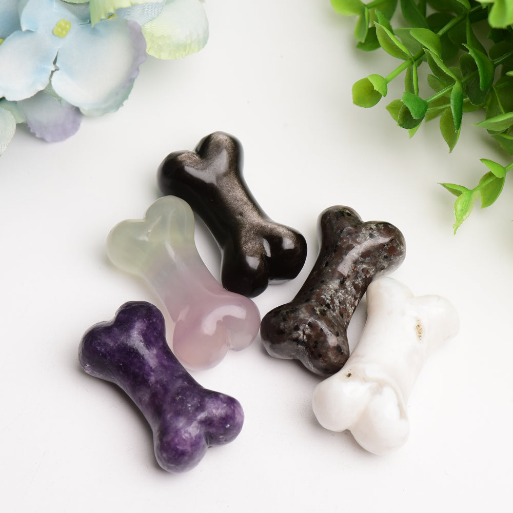 2.0" Mixed Crystal Bones Crystal Carving Bulk Wholesale  Wholesale Crystals