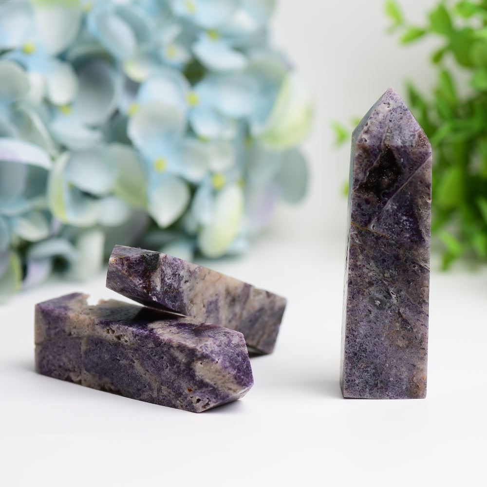 3.0"-4.5" Purple Sphalerite Crystal Tower  Wholesale Crystals