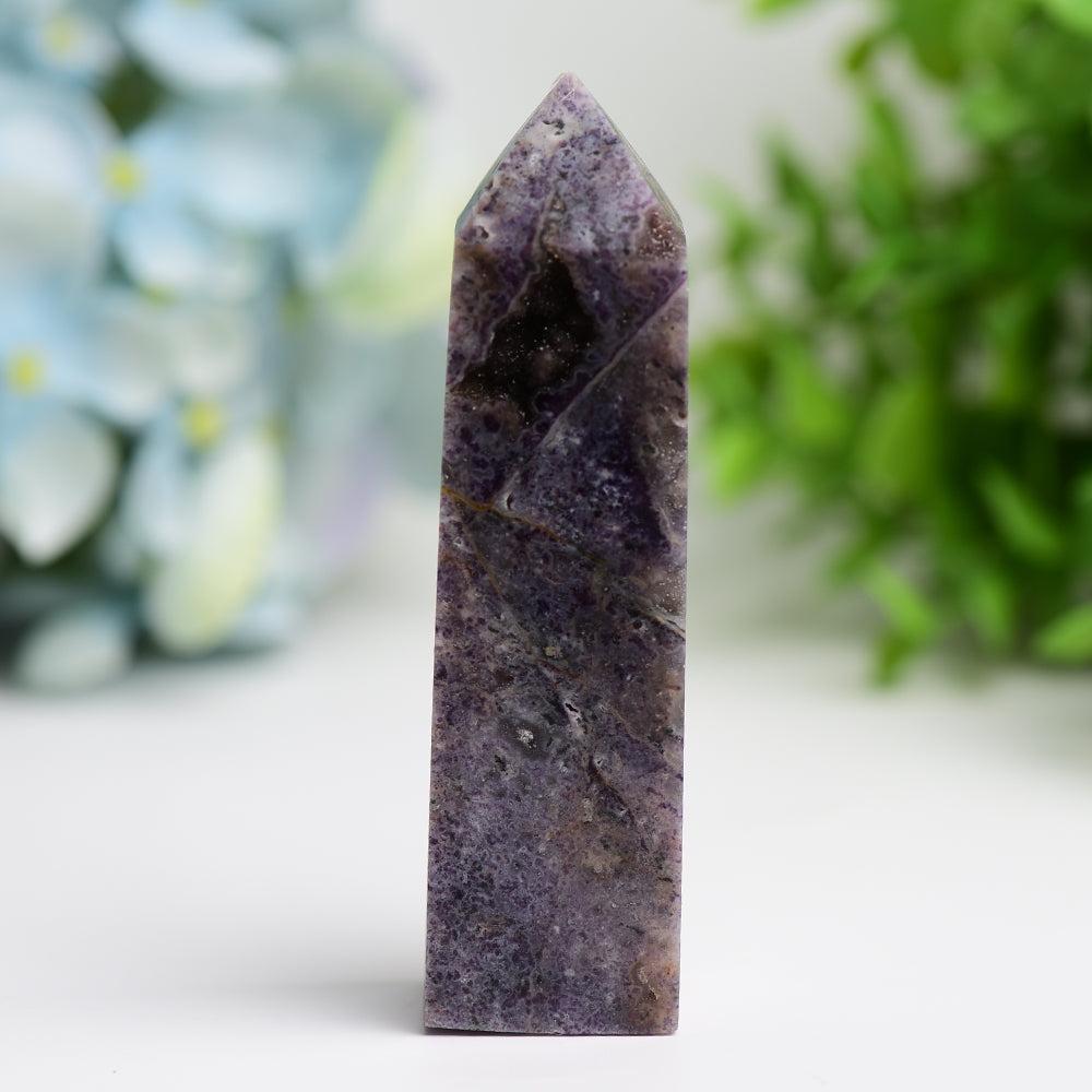 3.0"-4.5" Purple Sphalerite Crystal Tower  Wholesale Crystals