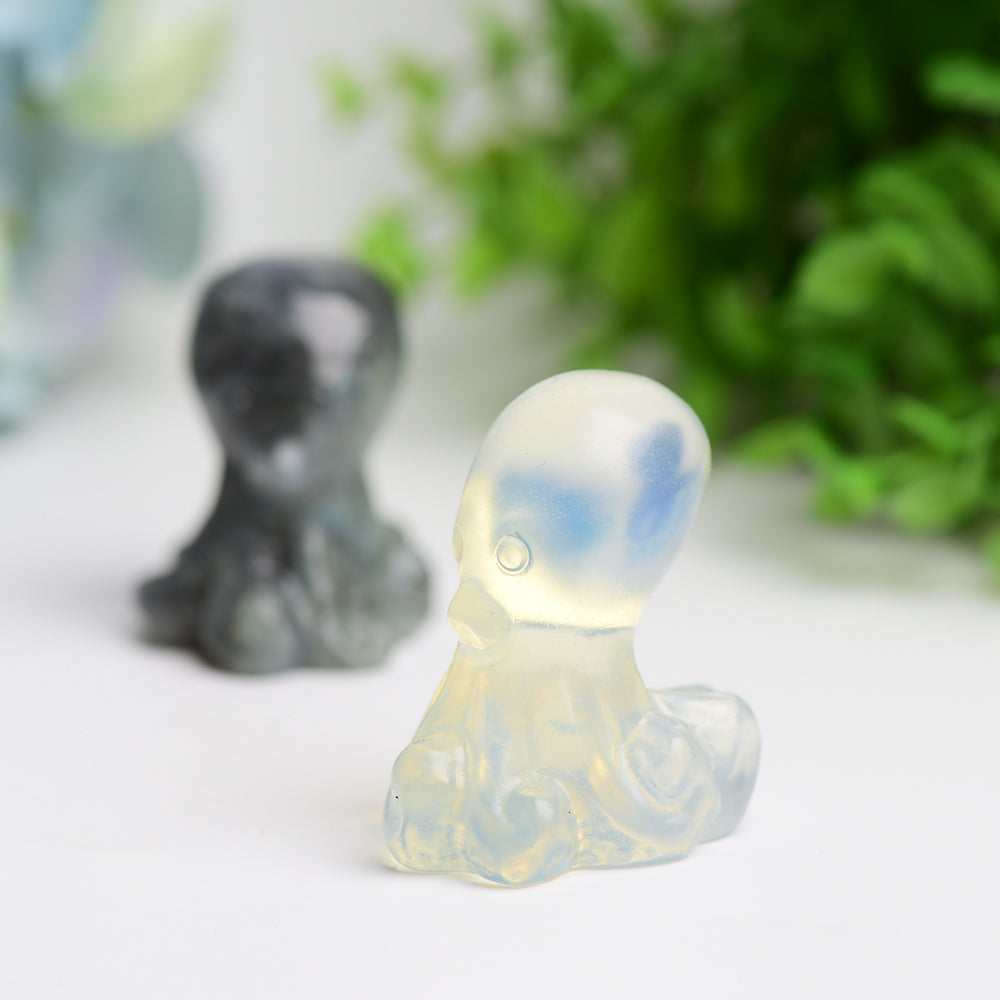 2.0" Labradorite Opalite Octopus Crystal Carving Bulk Wholesale  Wholesale Crystals