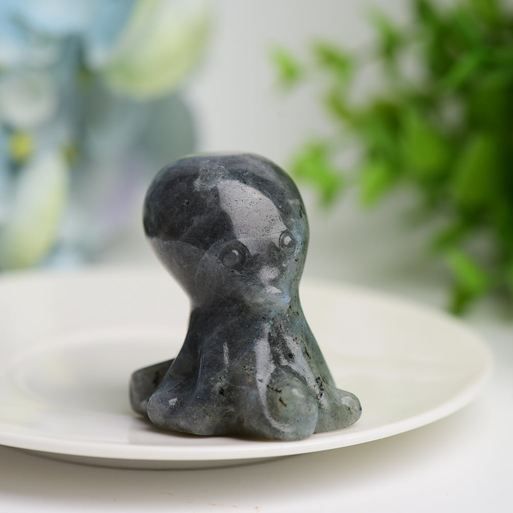 2.0" Labradorite Opalite Octopus Crystal Carving Bulk Wholesale  Wholesale Crystals