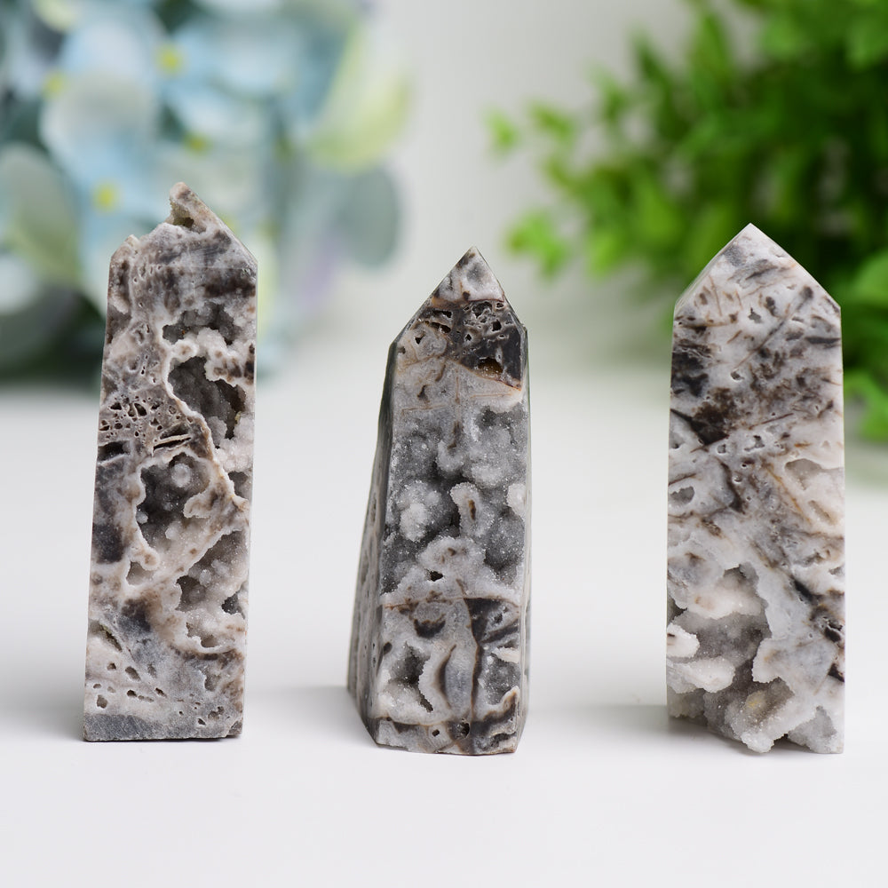 2.5"-4.0" Druzy Zinc Crystal Tower Bulk Wholesale  Wholesale Crystals