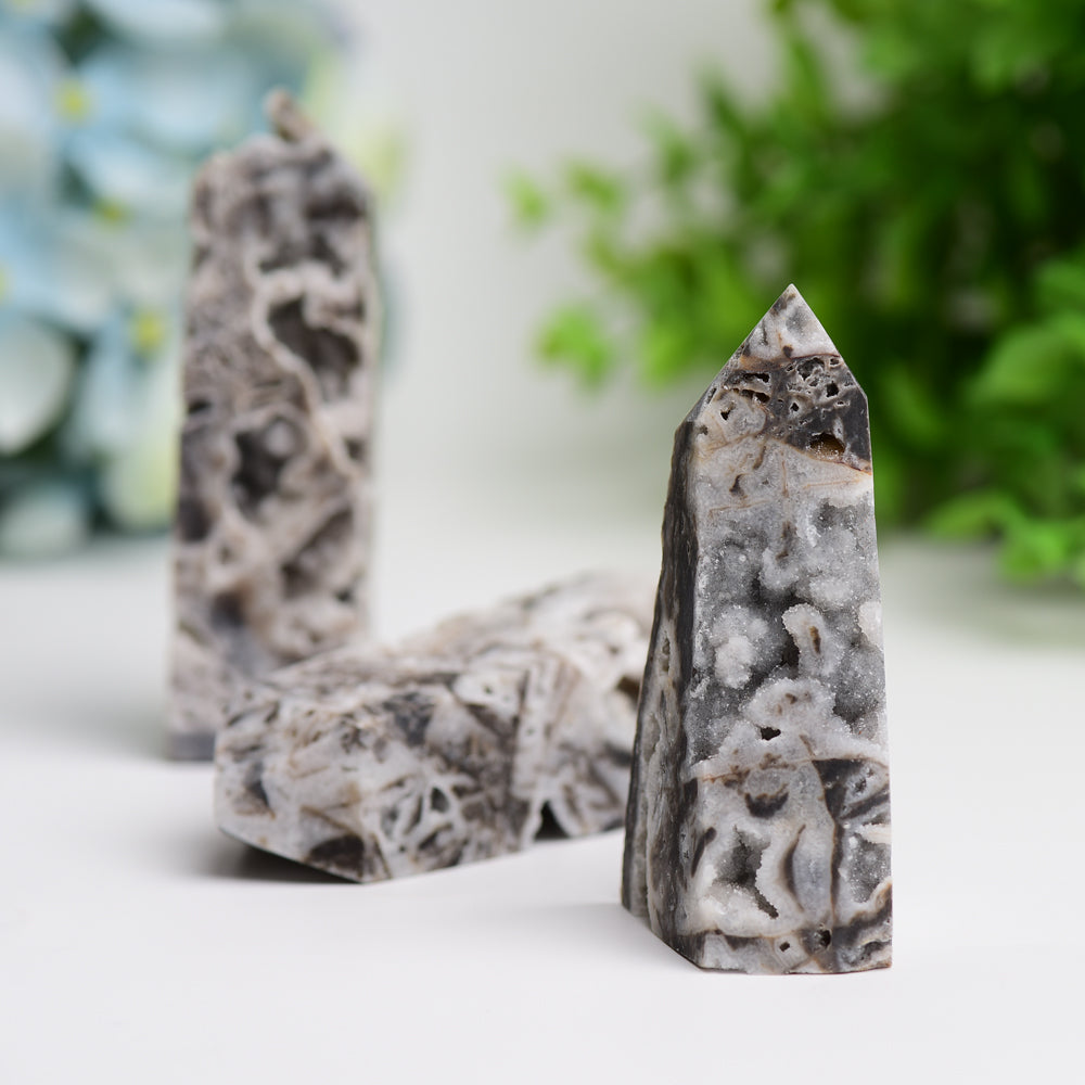 2.5"-4.0" Druzy Zinc Crystal Tower Bulk Wholesale  Wholesale Crystals