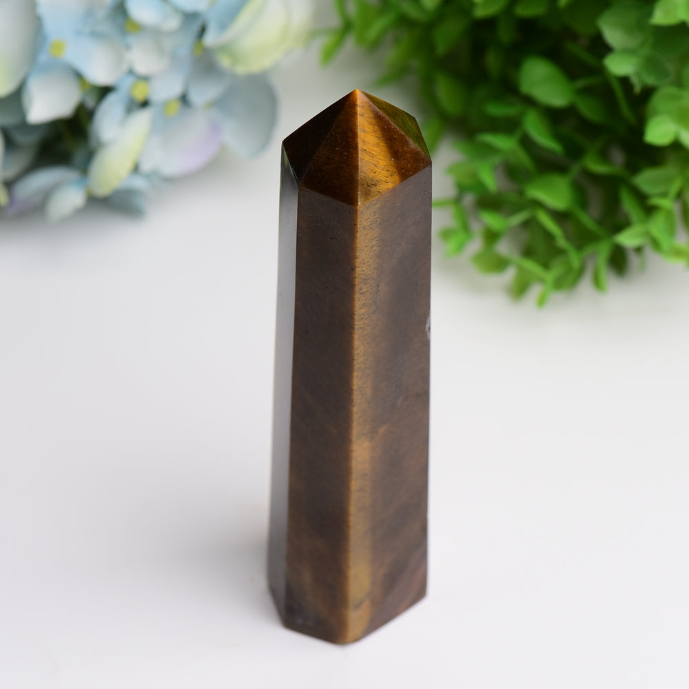 6.0"-8.0" Tiger's Eye Crystal Tower Bulk Wholesale  Wholesale Crystals