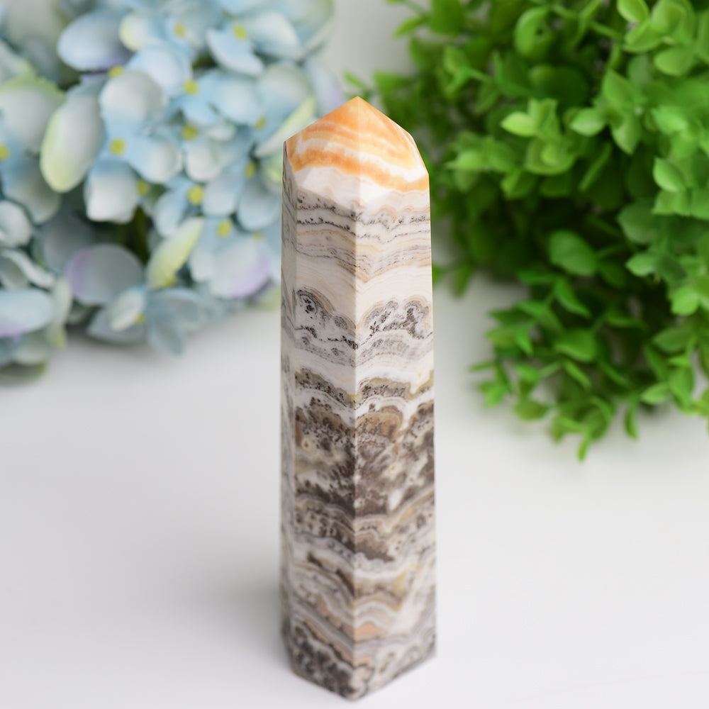 6.0"-8.0" Grass Calcite Crystal Tower Bulk Wholesale  Wholesale Crystals