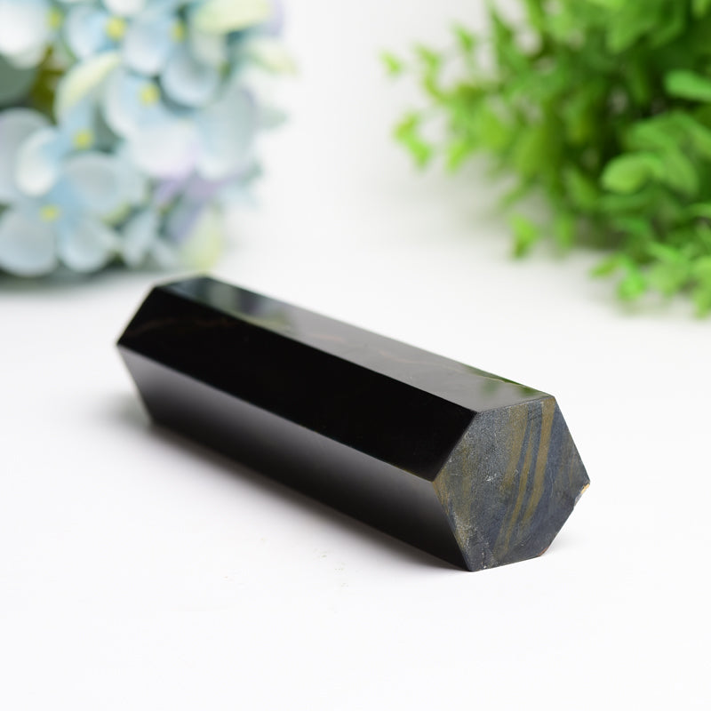 6.0"-8.0" Blue Tiger's Eye Crytsal Tower Bulk Wholesale  Wholesale Crystals